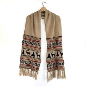 NWOT Cotton On | Christmas Pattern Knit Scarf Subtle Classy Holiday